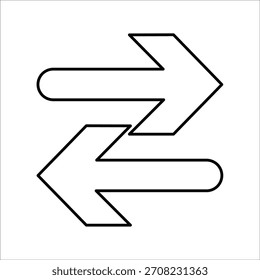 Iconos de flechas. Vector de línea simple