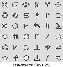 Arrows Icons. Sticker Design. Vector Illustration.