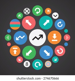 Arrows icons universal set for web and mobile