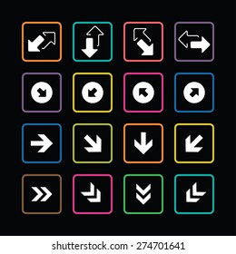 Arrows icons universal set for web and mobile