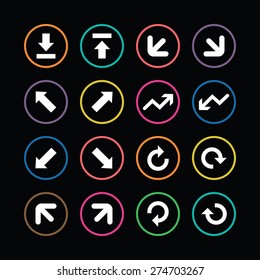 Arrows icons universal set for web and mobile