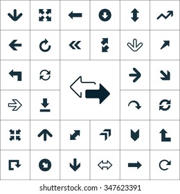 Arrows icons universal set for web and mobile
