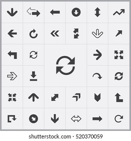 Arrows icons universal set for web and mobile
