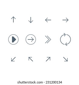 Arrows icons. Vector Illustration