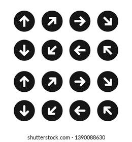 Arrows icons. Vector arrows set isolated on white background