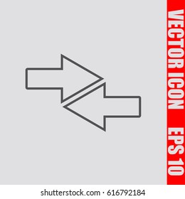 Arrows icon,sign,symbol isolated in flat style.Vector illustration.