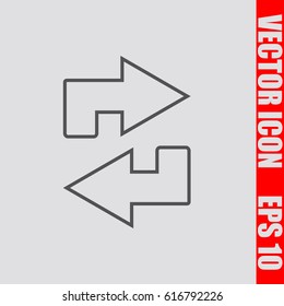 Arrows icon,sign,symbol isolated in flat style.Vector illustration.