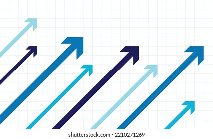 Fondo de desarrollo de la tasa de crecimiento del papel gráfico inclinado hacia arriba