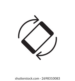 Flechas que indican la rotación automática en la pantalla del teléfono