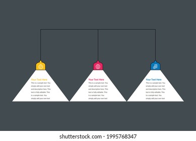 Arrows infographic 3 steps presentation vector image