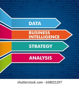 Arrows infographic for the Business Intelligence. Eps 10 vector file.