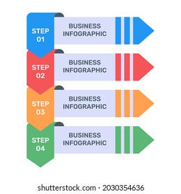 Arrows infographic flat icon, business chart