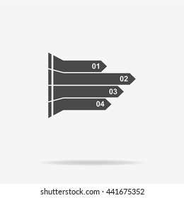 Arrows infographic icon. Vector concept illustration for design.