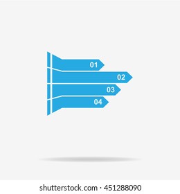 Arrows infographic icon. Vector concept illustration for design.