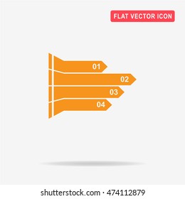 Arrows infographic icon. Vector concept illustration for design.