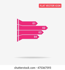 Arrows infographic icon. Vector concept illustration for design.