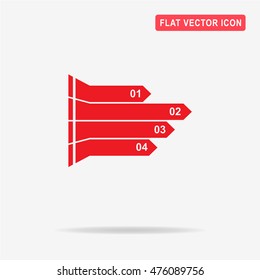 Arrows infographic icon. Vector concept illustration for design.