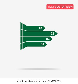 Arrows infographic icon. Vector concept illustration for design.