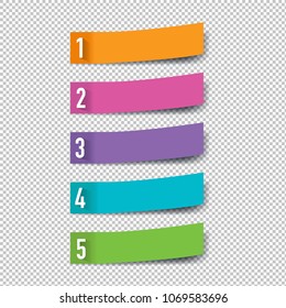 Arrows Infographic Set Transparent Background With Gradient Mesh, Vector Illustration