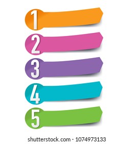 Arrows Infographic Set White Background With Gradient Mesh, Vector Illustration
