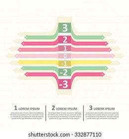 Arrows infographic template, background