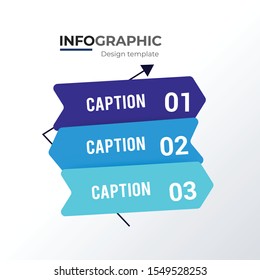 Arrows infographic template design. Business concept infograph with 3 options, steps or processes. Vector visualization can be used for workflow layout, diagram, annual report, web