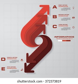 arrows infographic. Template for diagram, graph, presentation and chart. Business concept with 5 options