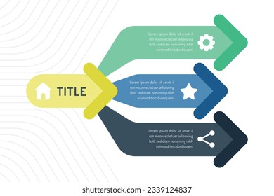 Flechas plantilla de infografía para presentación.