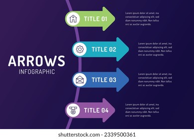 Arrows infographic template for presentation.