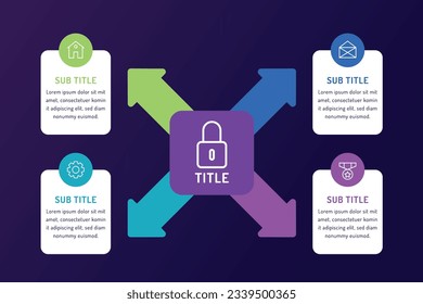 Arrows infographic template for presentation.
