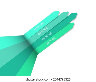 Arrows of infographics. Colored arrows of different lengths for visualizing progress, strategy plan and business concept. Flat design