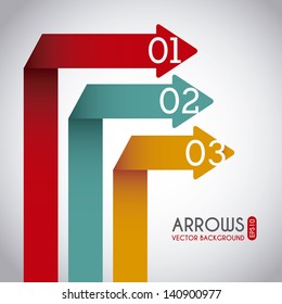 arrows infographics over gray  background vector illustration