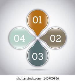 arrows infographics over gray  background vector illustration