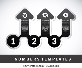 arrows infographics over gray background vector illustration arrows infographics over gray background vector illustration