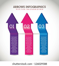 arrows infographics over white background. vector illustration