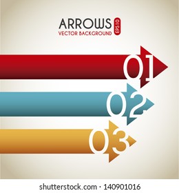 arrows infographics over white background vector illustration