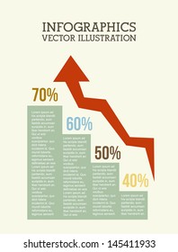 arrows infographics over white background vector illustration 