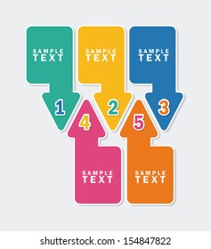 arrows infographics  over white background vector illustration 