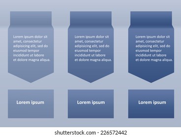 arrows and information blocks. simple infographics