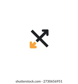 Arrows intersecting illustration on white background viewed from directly above