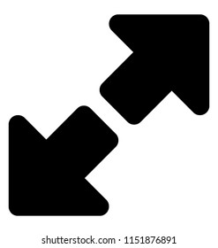 
Arrows inversely directing an making expansion and enlarge screen symbol 
