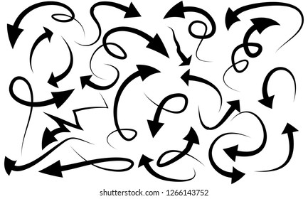 arrows isolated on the white