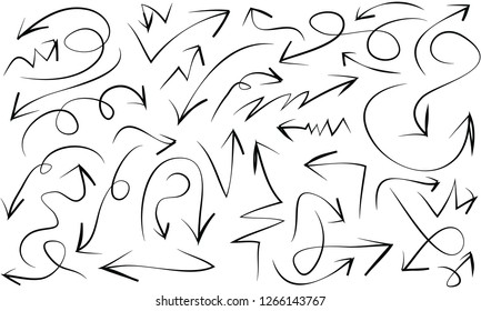 arrows isolated on the white