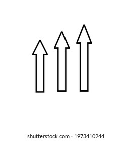 Arrows up isolated on white Background 