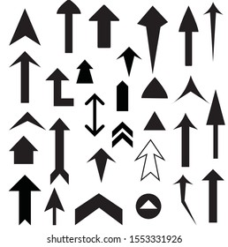 Arrows isolated shapes direction navigation