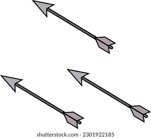 Arrows knight vector. Simple Minimalist Design, Icon Symbol Illustration Template
