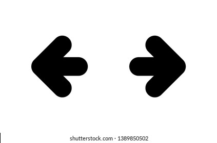 Arrows left and right. Black arrows icon. Arrow sign. Eps10