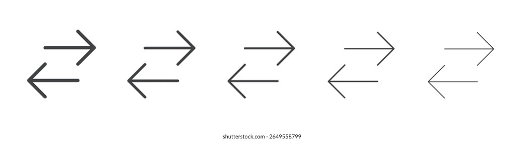 Arrows left and right icon flat simple outline logo