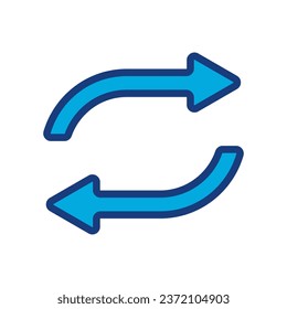 
arrows left and right line icon isolated on white background
