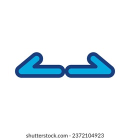 
arrows left and right line icon isolated on white background
